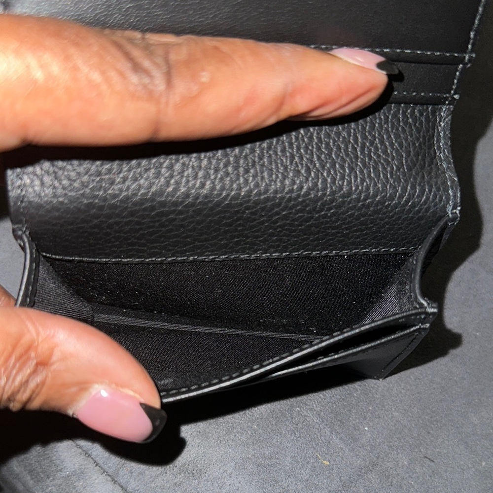 Dior Textured Black Wallet with White Stitching NWOT - Picture 6 of 8